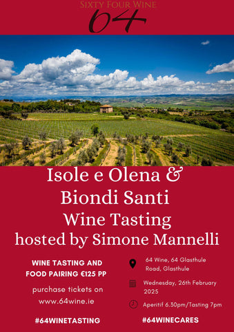 64 Tasting: A Tasting of the Wines of Biondi-Santi and Isole e Olena with Simone Mannelli